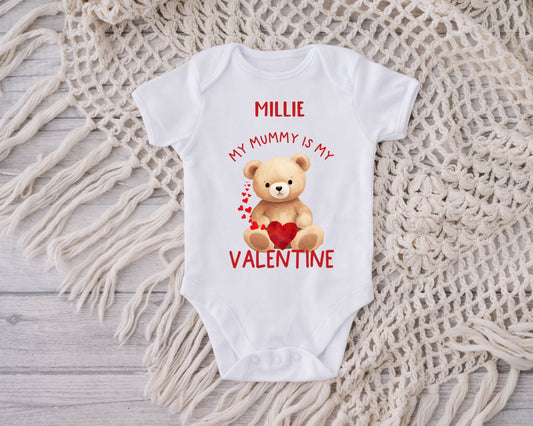 My Mummy is my Valentine Personalised Baby Vest