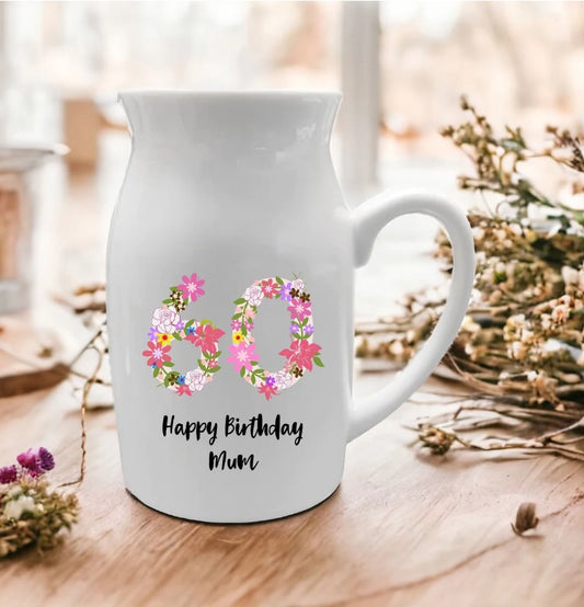 Personalised 60th Birthday Vase