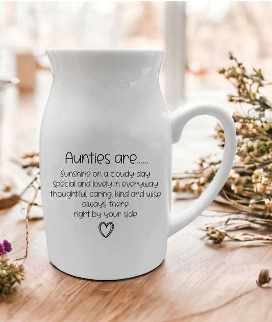 Personalised Auntie Vase - Photo can be added