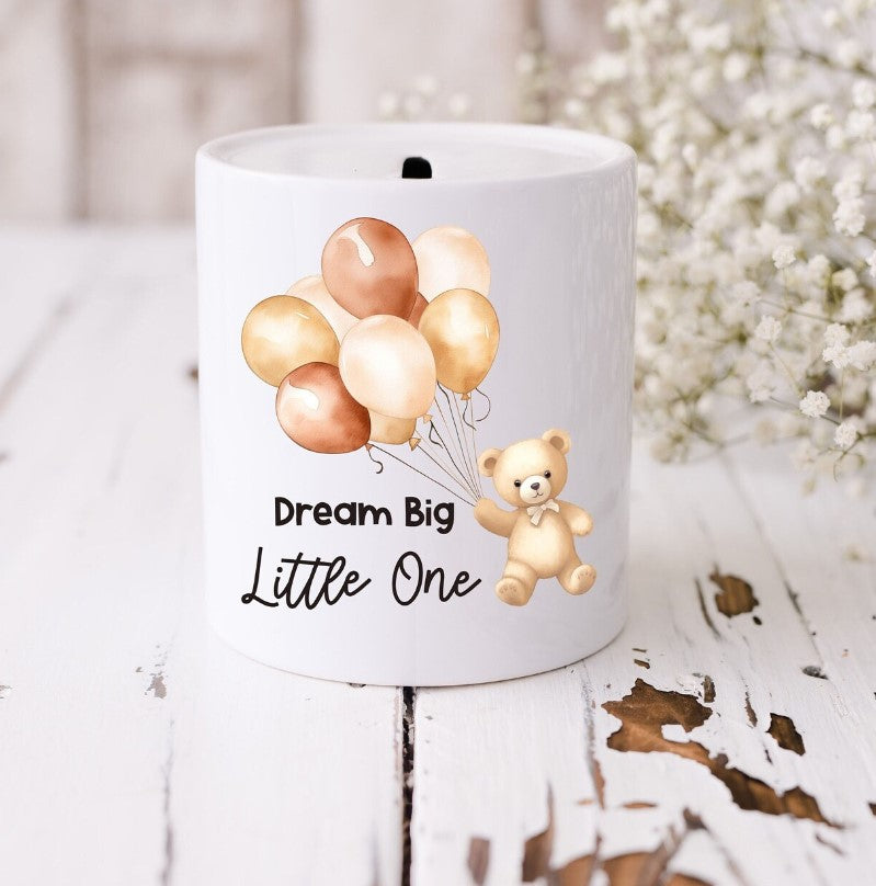 Teddy Dream Big Little One Money Box