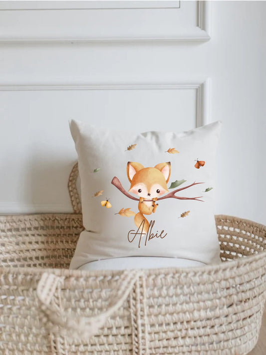 Personalised Fox Themed Nursery Pillow