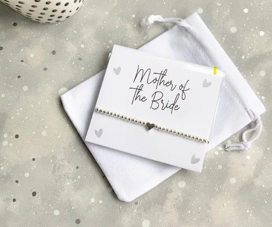 Silver Mother of the Bride charm bracelet