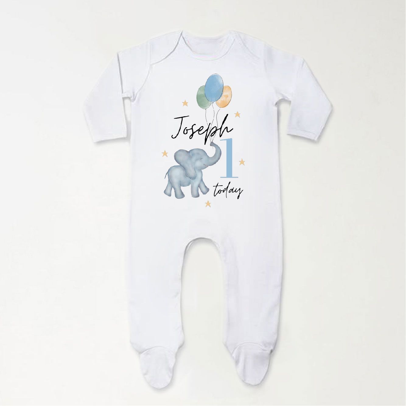 One Today Elephant Baby Sleepsuit