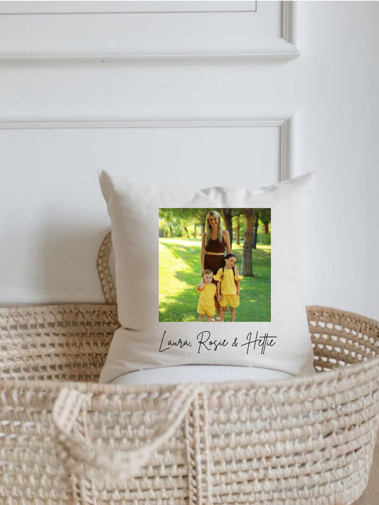 Personalised Family Photo Keepsake Cushion