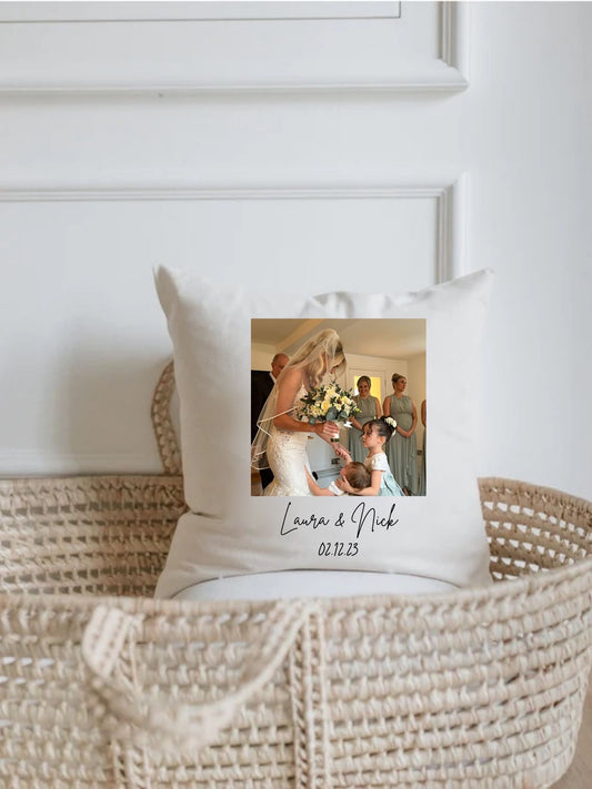 Personalised Wedding Keepsake Cushion Cover