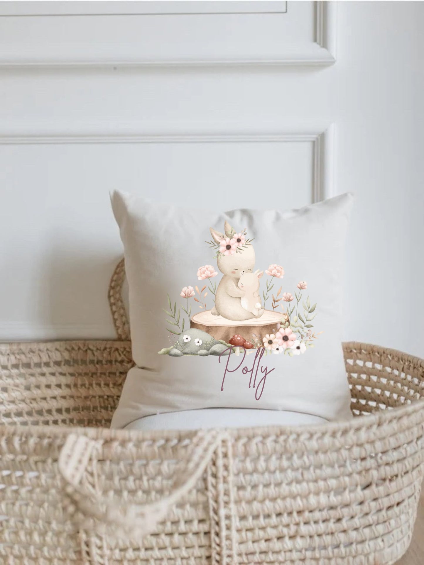 Personalised Bunny Nursery Pillow