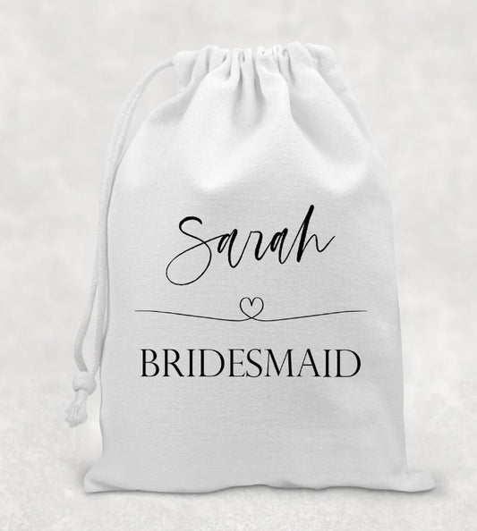 Personalised Bridesmaid Drawstring Bag