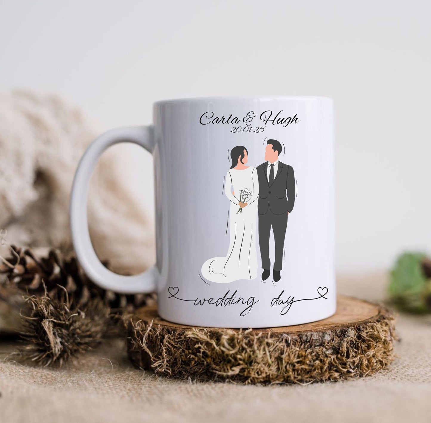 Personalised Bride and Groom Mug