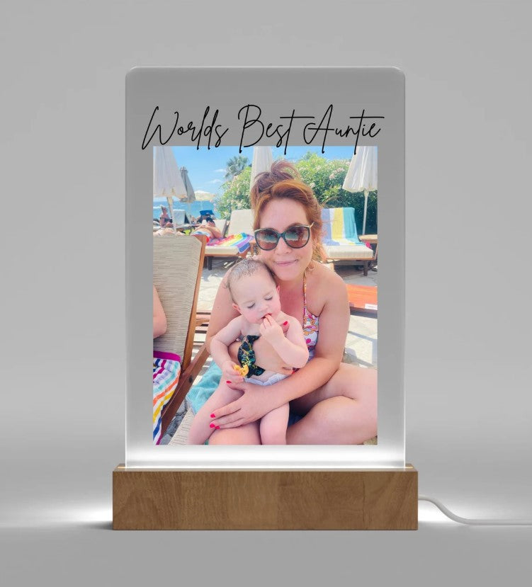 Personalised Auntie Light up Photo Frame