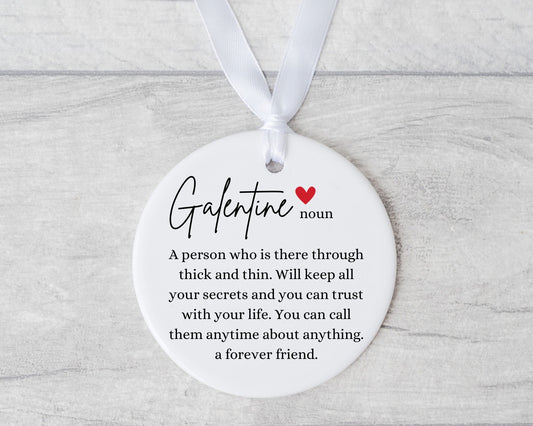 Galentines Ceramic Ornament